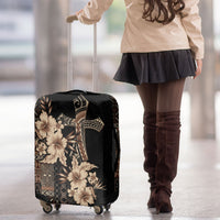 Samoa AIGA Mamanu Siapo Malu Motifs Luggage Cover Black Ver LT7 - Polynesian Pride
