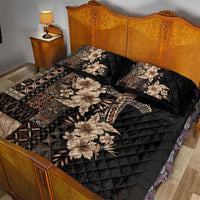 Samoa AIGA Mamanu Siapo Malu Motifs Quilt Bed Set Black Ver