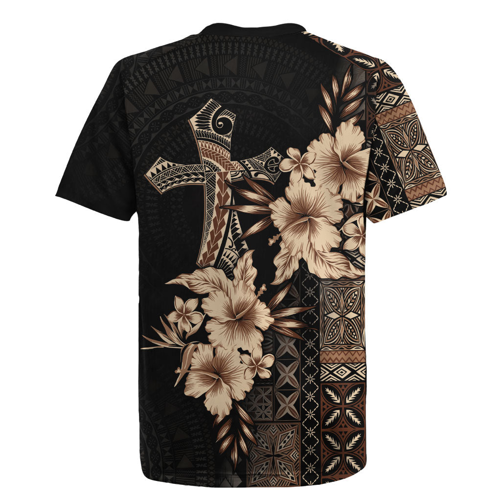 Samoa AIGA Mamanu Siapo Malu Motifs Rugby Jersey Black Ver LT7 - Polynesian Pride