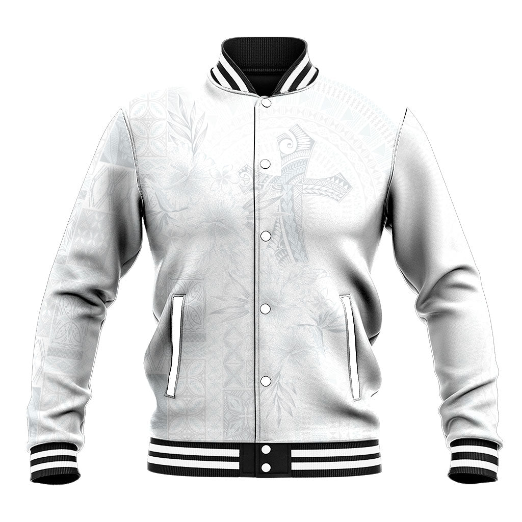 Samoa AIGA Mamanu Siapo Malu Motifs Baseball Jacket Lotu a Tamaiti White Ver