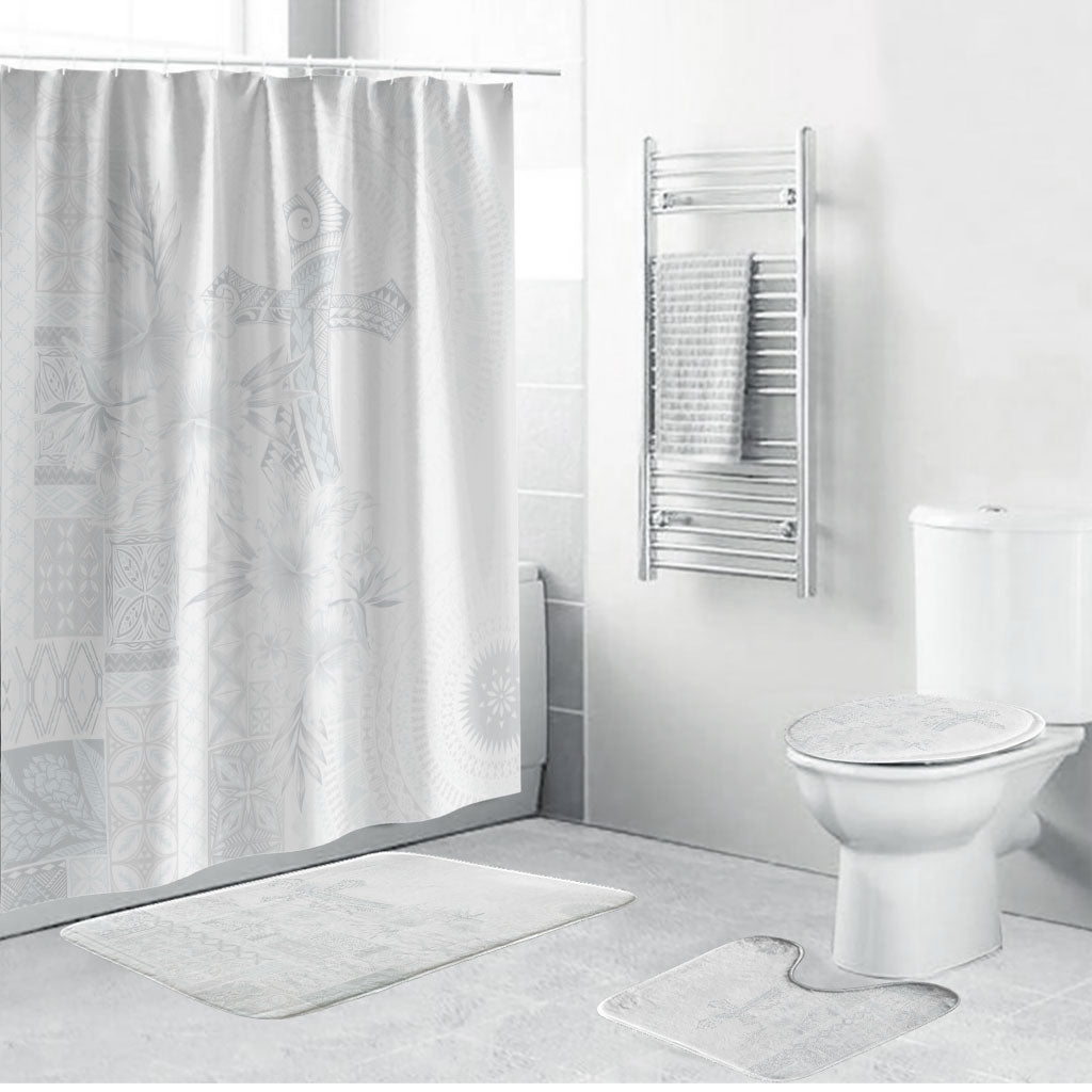 Samoa AIGA Mamanu Siapo Malu Motifs Bathroom Set Lotu a Tamaiti White Ver