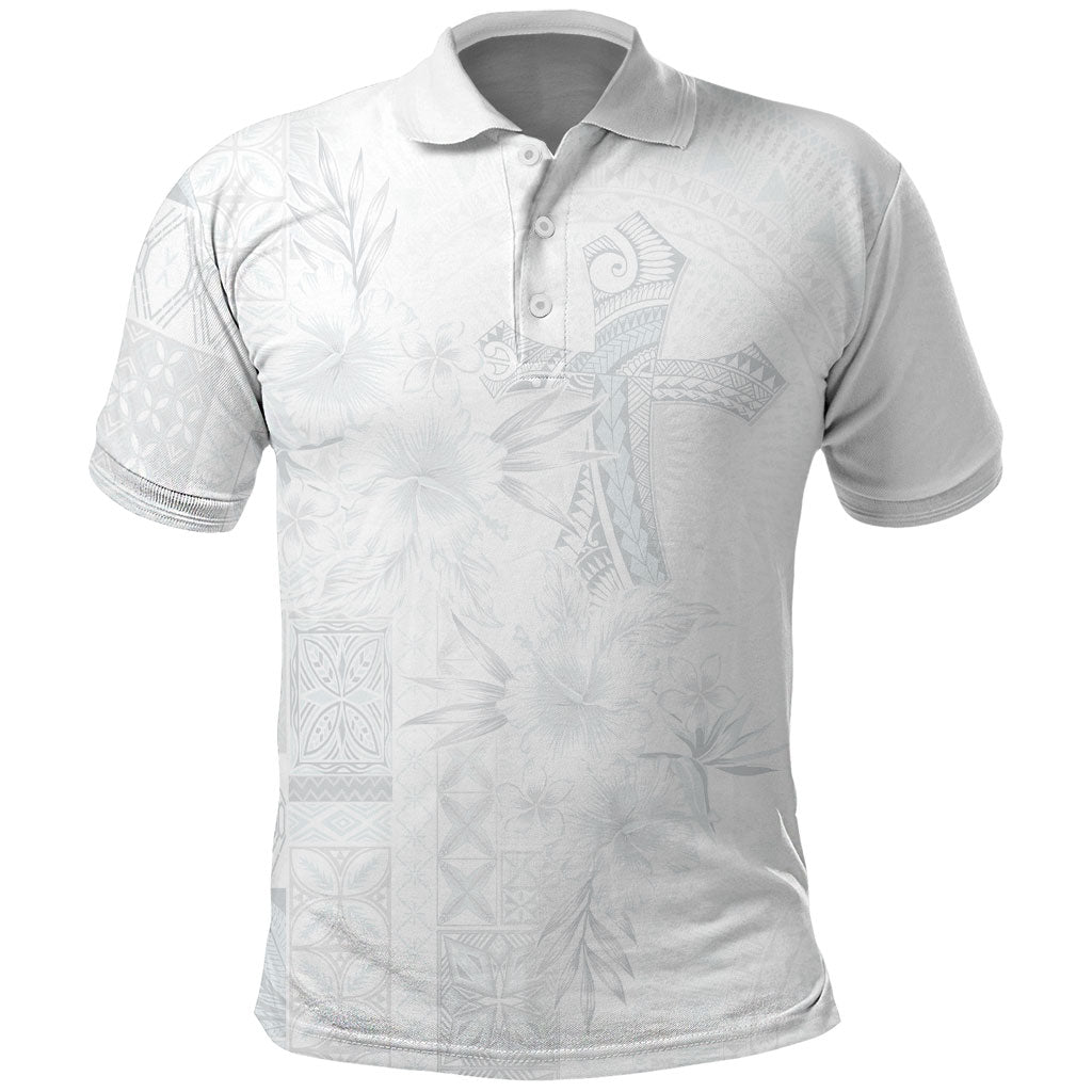 Samoa AIGA Mamanu Siapo Malu Motifs Polo Shirt Lotu a Tamaiti White Ver LT7 White - Polynesian Pride