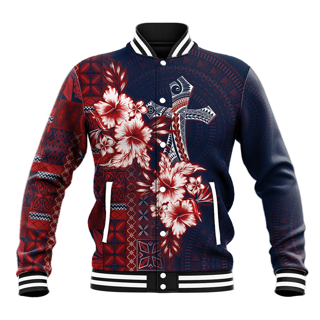Samoa AIGA Mamanu Siapo Malu Motifs Baseball Jacket Flag Color