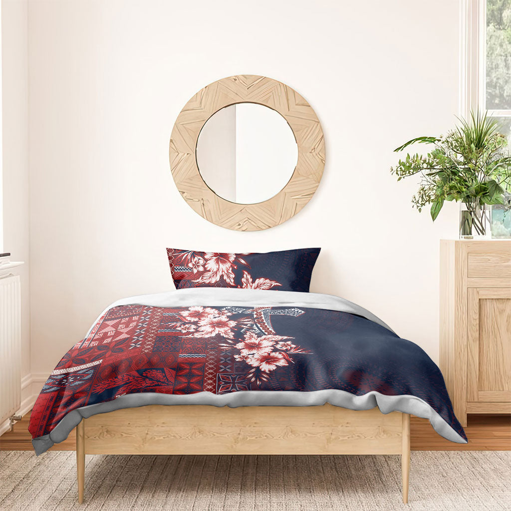 Samoa AIGA Mamanu Siapo Malu Motifs Bedding Set Flag Color
