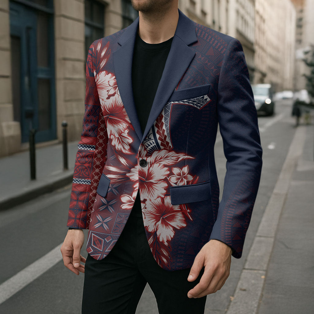 Samoa AIGA Mamanu Siapo Malu Motifs Blazer Flag Color