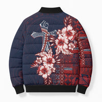 Samoa AIGA Mamanu Siapo Malu Motifs Bomber Puffer Jacket Flag Color