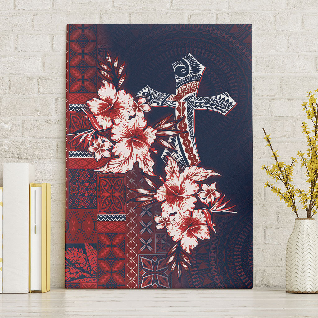 Samoa AIGA Mamanu Siapo Malu Motifs Canvas Wall Art Flag Color