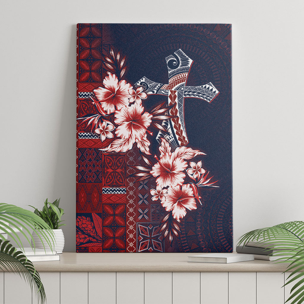 Samoa AIGA Mamanu Siapo Malu Motifs Canvas Wall Art Flag Color