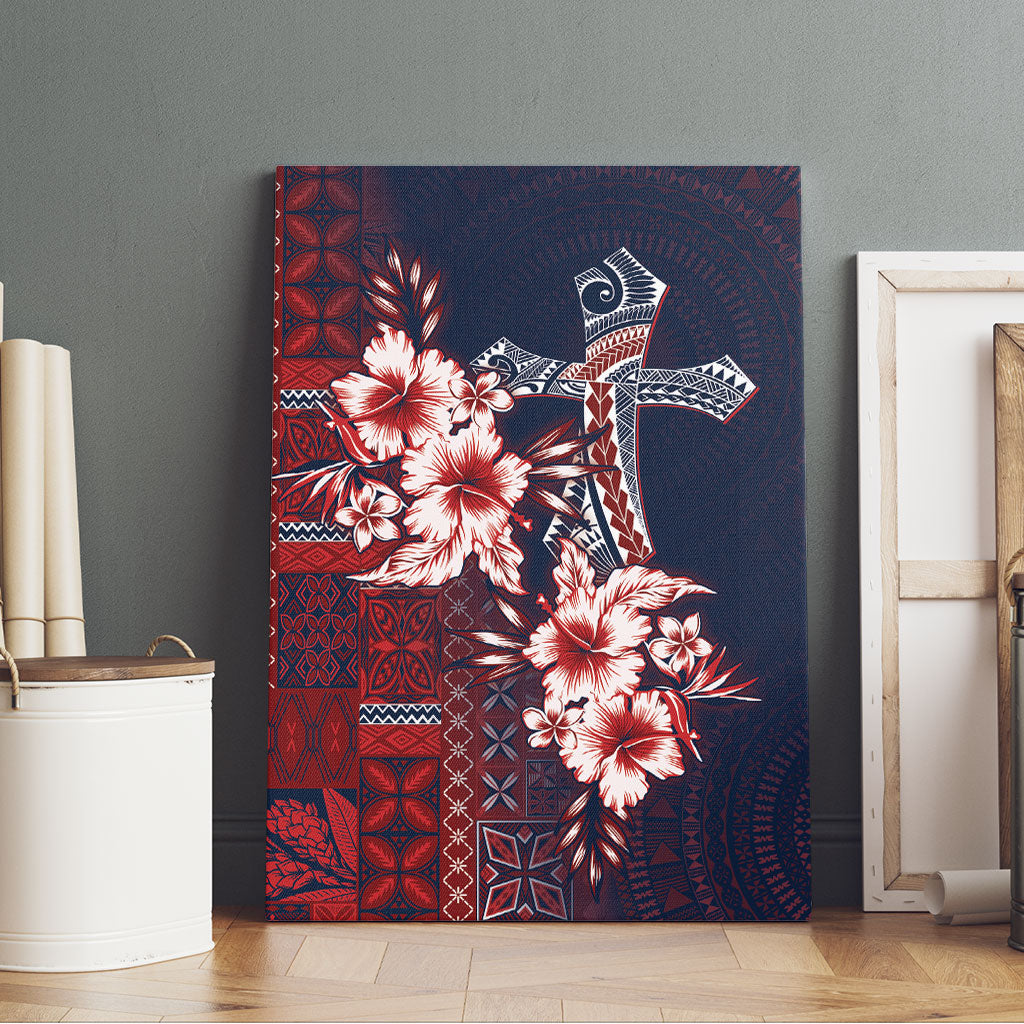 Samoa AIGA Mamanu Siapo Malu Motifs Canvas Wall Art Flag Color