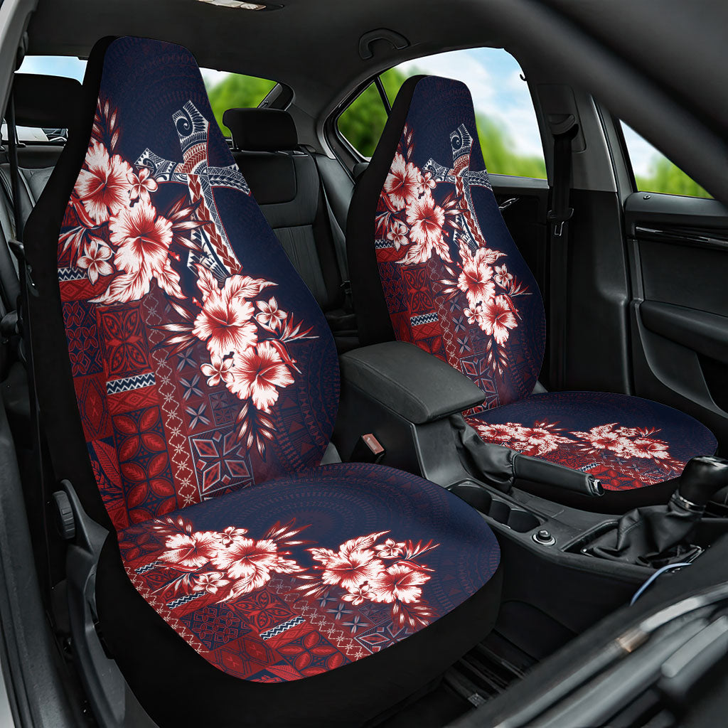 Samoa AIGA Mamanu Siapo Malu Motifs Car Seat Cover Flag Color LT7 One Size Navy Blue - Polynesian Pride