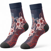 Samoa AIGA Mamanu Siapo Malu Motifs Crew Socks Flag Color LT7 - Polynesian Pride