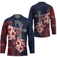 Samoa AIGA Mamanu Siapo Malu Motifs Hockey Jersey Flag Color LT7 - Polynesian Pride