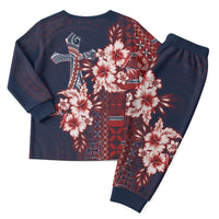 Samoa AIGA Mamanu Siapo Malu Motifs Christmas Pajama Set Flag Color LT7 - Polynesian Pride