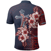 Samoa AIGA Mamanu Siapo Malu Motifs Polo Shirt Flag Color LT7 - Polynesian Pride