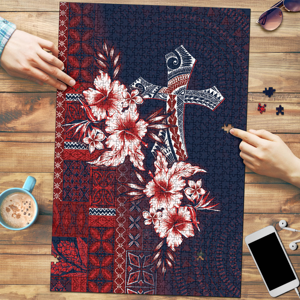 Samoa AIGA Mamanu Siapo Malu Motifs Puzzle Flag Color