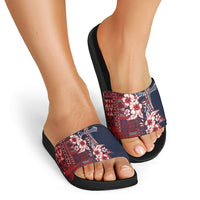 Samoa AIGA Mamanu Siapo Malu Motifs Slide Sandals Flag Color