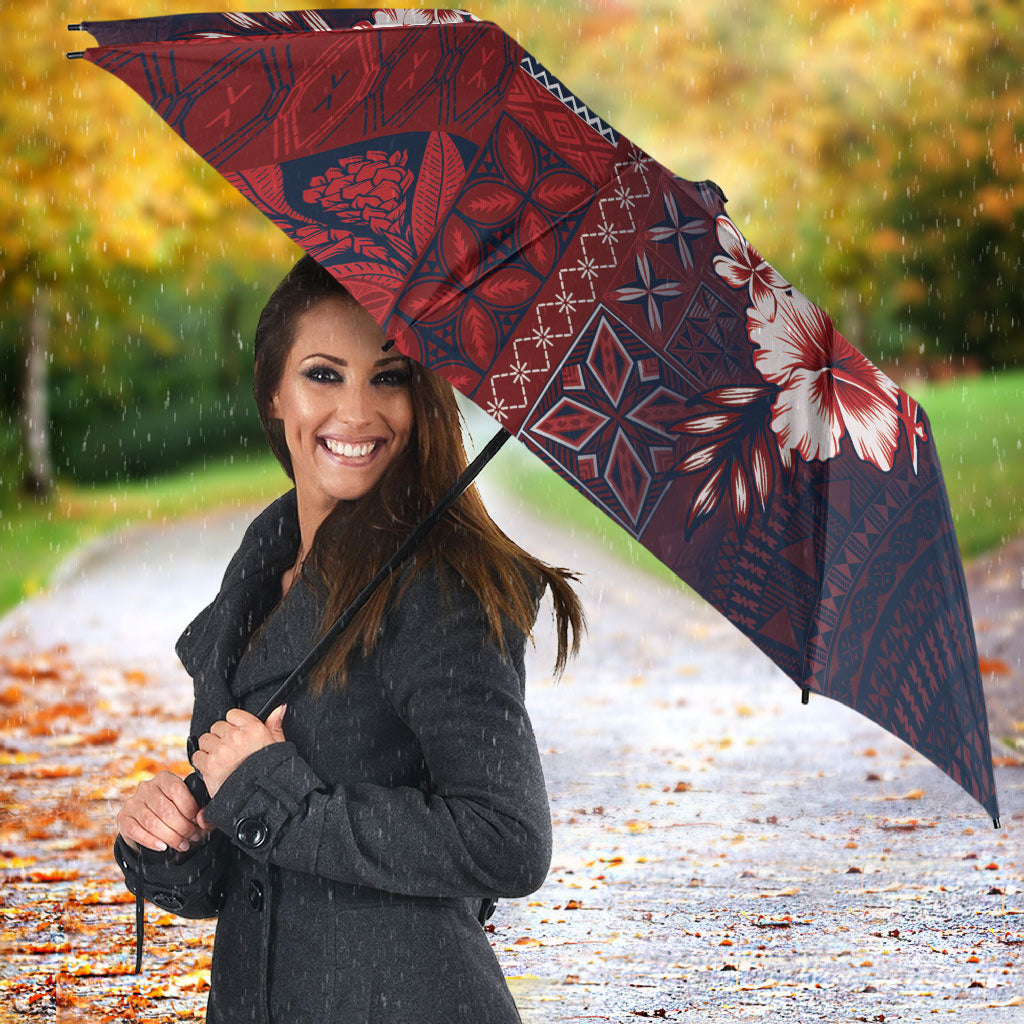 Samoa AIGA Mamanu Siapo Malu Motifs Umbrella Flag Color