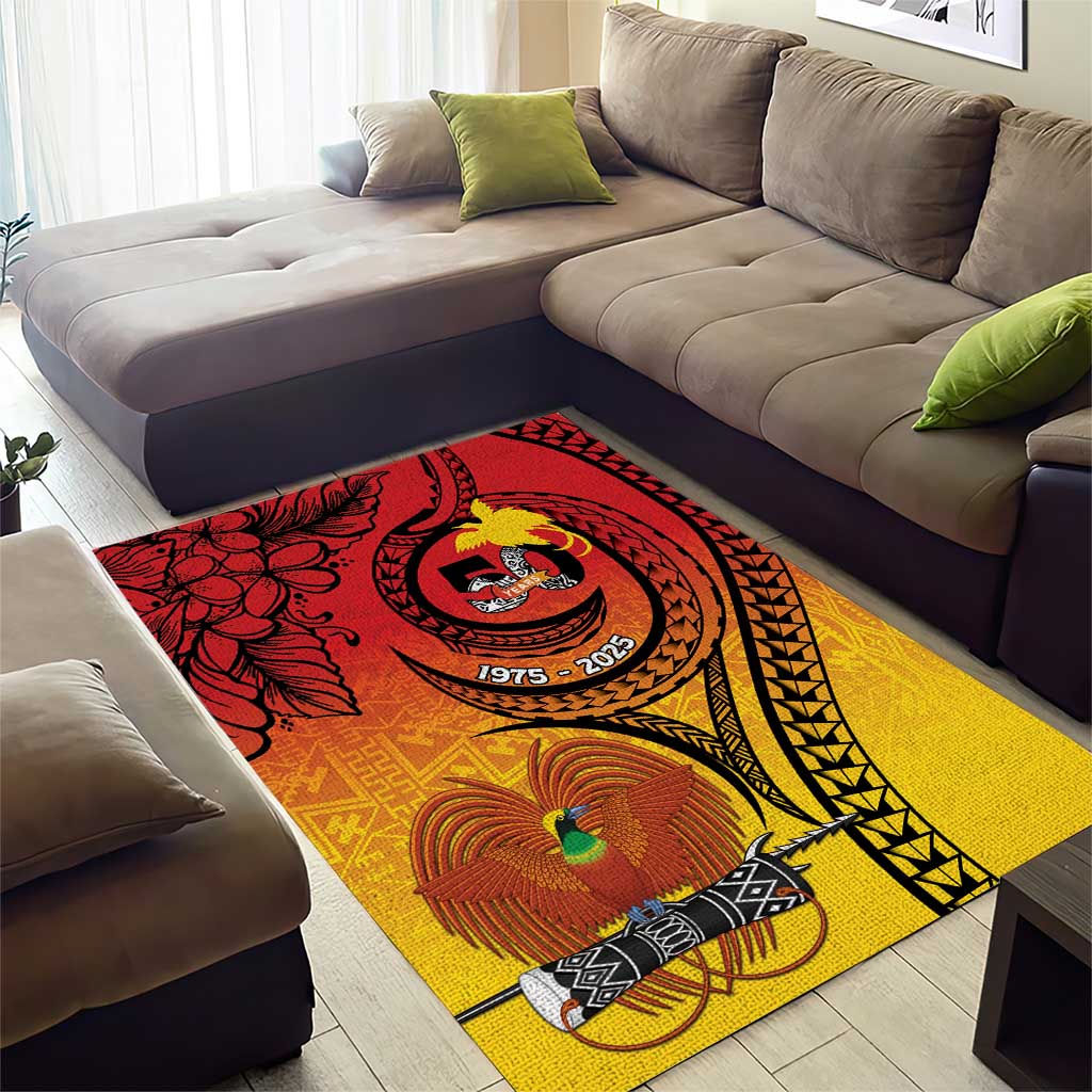 Papua New Guinea 50 Years Area Rug Motuan Motifs LT7 - Polynesian Pride