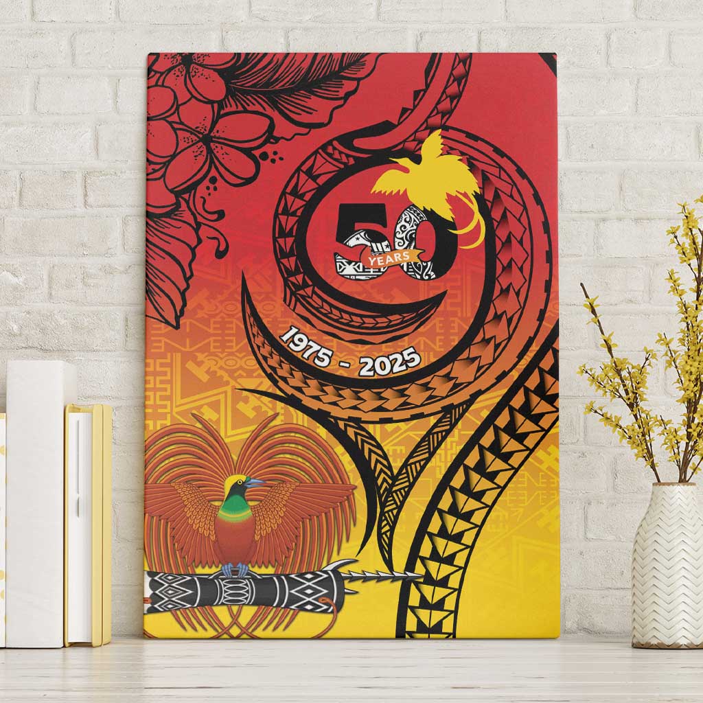 Papua New Guinea 50 Years Canvas Wall Art Motuan Motifs LT7 Without Frame Colorful - Polynesian Pride