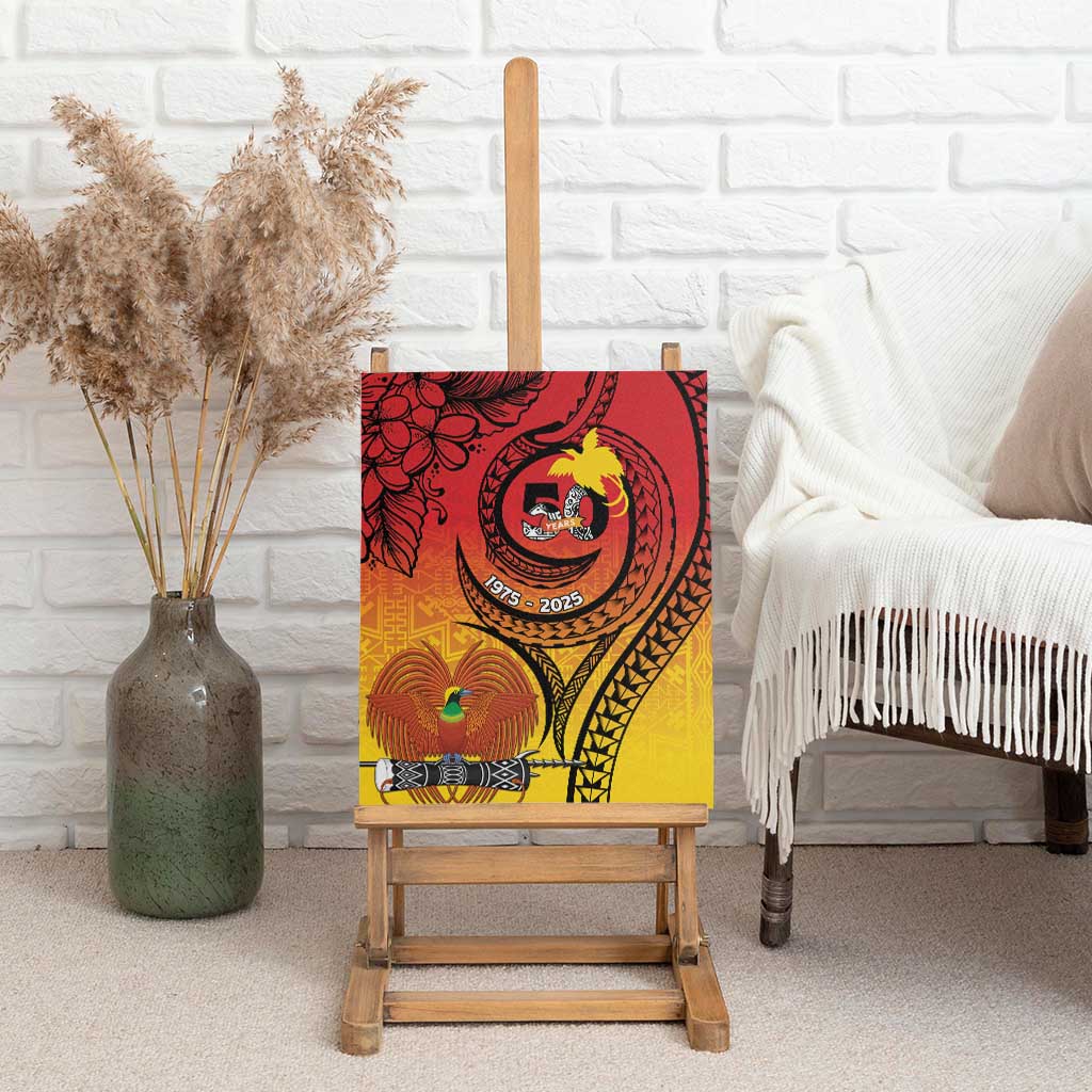 Papua New Guinea 50 Years Canvas Wall Art Motuan Motifs LT7 - Polynesian Pride