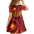 Papua New Guinea 50 Years Family Matching Off Shoulder Short Dress and Hawaiian Shirt Motuan Motifs