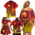 Papua New Guinea 50 Years Family Matching Off Shoulder Short Dress and Hawaiian Shirt Motuan Motifs