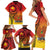 Papua New Guinea 50 Years Family Matching Short Sleeve Bodycon Dress and Hawaiian Shirt Motuan Motifs