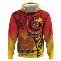 Papua New Guinea 50 Years Hoodie Motuan Motifs LT7 Pullover Hoodie Colorful - Polynesian Pride