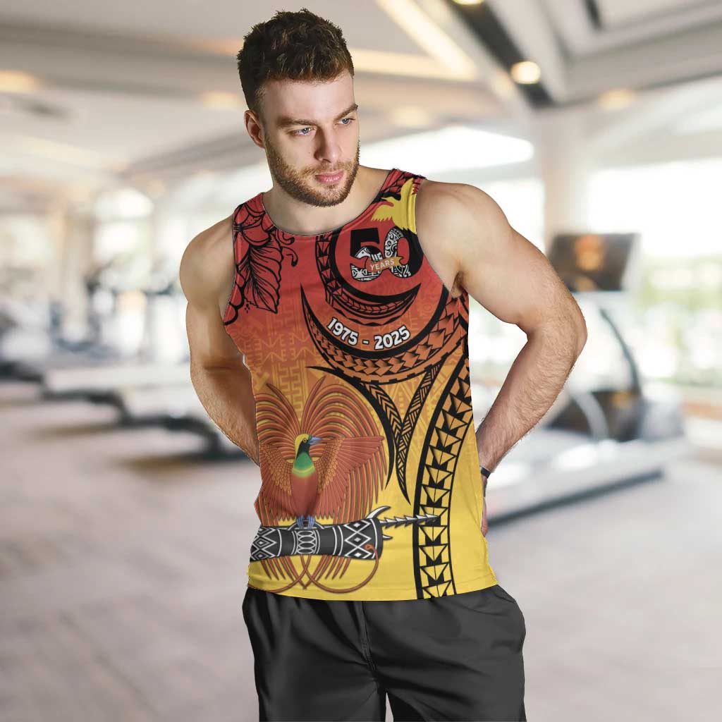 Papua New Guinea 50 Years Men Tank Top Motuan Motifs