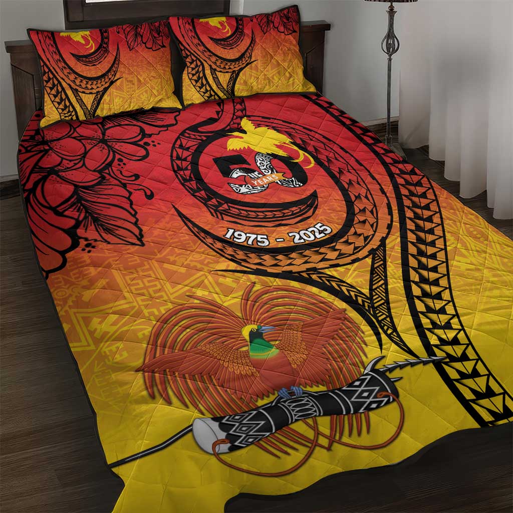 Papua New Guinea 50 Years Quilt Bed Set Motuan Motifs LT7 Colorful - Polynesian Pride