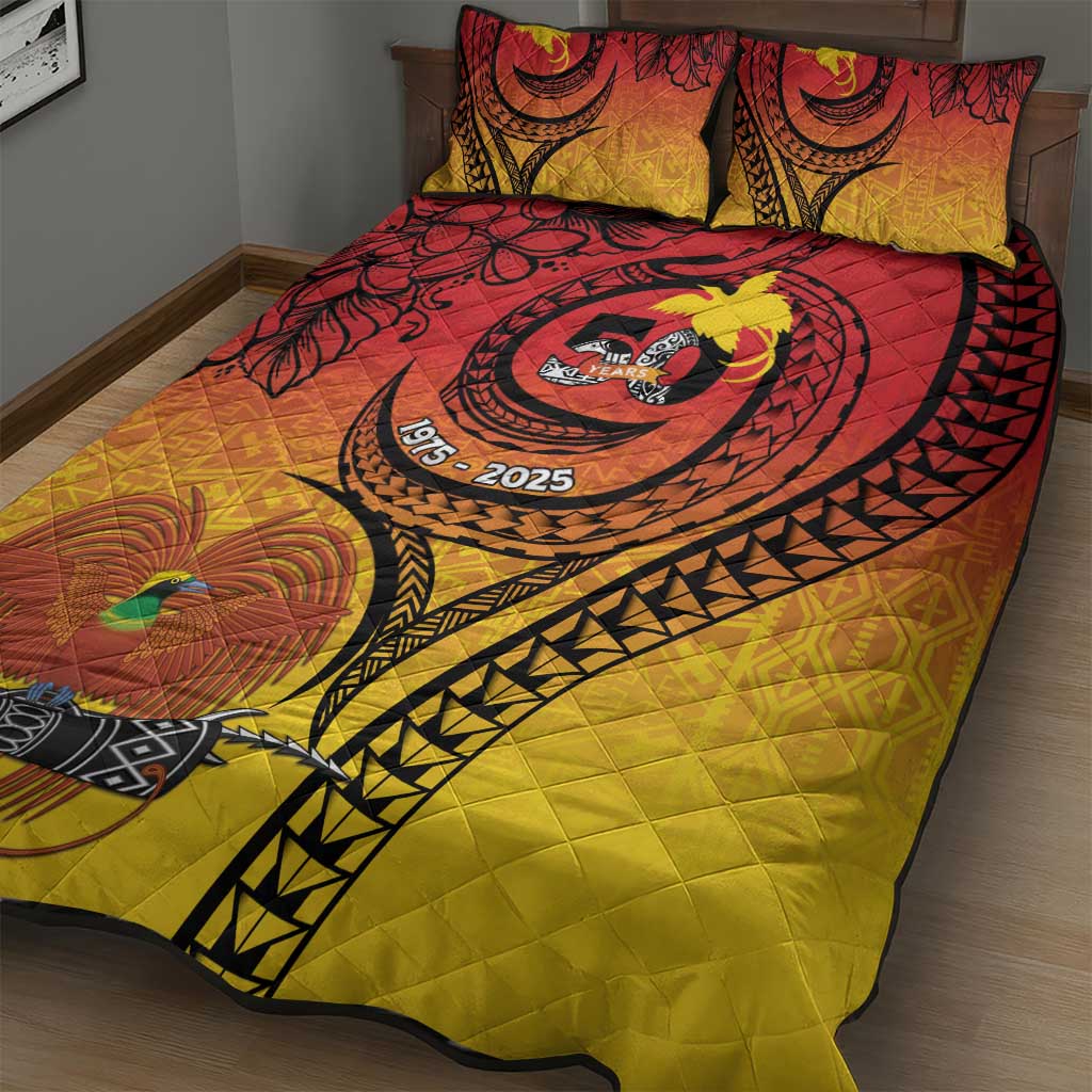 Papua New Guinea 50 Years Quilt Bed Set Motuan Motifs LT7 - Polynesian Pride