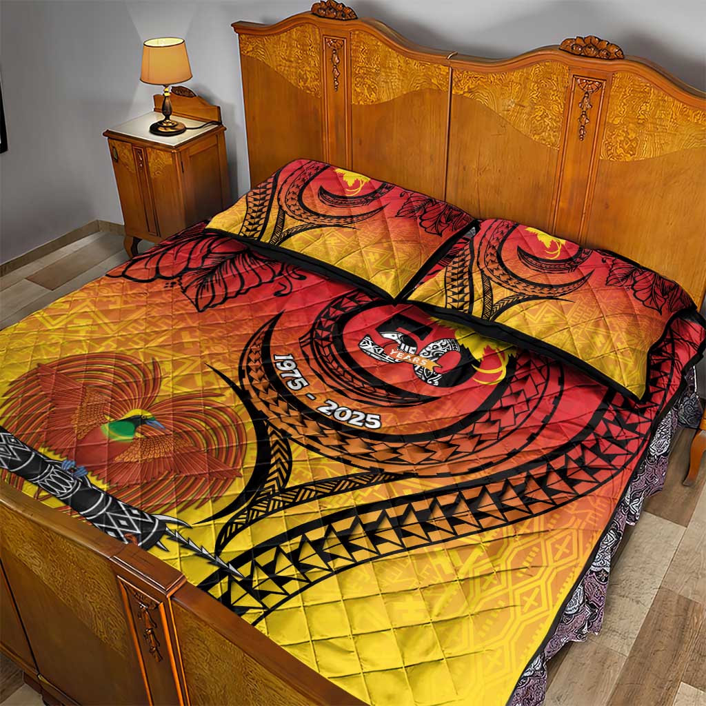 Papua New Guinea 50 Years Quilt Bed Set Motuan Motifs LT7 - Polynesian Pride