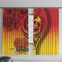 Papua New Guinea 50 Years Window Curtain Motuan Motifs LT7 With Hooks Colorful - Polynesian Pride