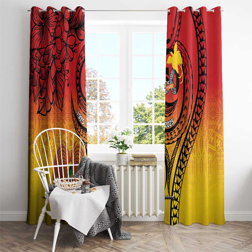 Papua New Guinea 50 Years Window Curtain Motuan Motifs LT7 - Polynesian Pride