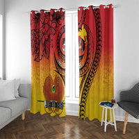 Papua New Guinea 50 Years Window Curtain Motuan Motifs LT7 With Grommets Colorful - Polynesian Pride