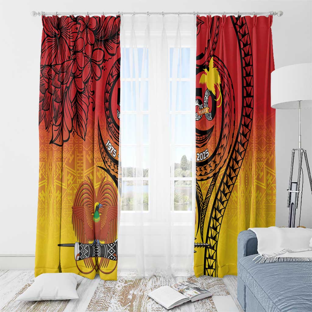 Papua New Guinea 50 Years Window Curtain Motuan Motifs LT7 - Polynesian Pride