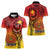 Papua New Guinea 50 Years Women Polo Shirt Motuan Motifs