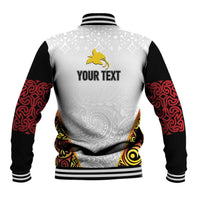 Personalized Papua New Guinea Baseball Jacket Hapi De bilong Indipendens PNG LT7 - Polynesian Pride