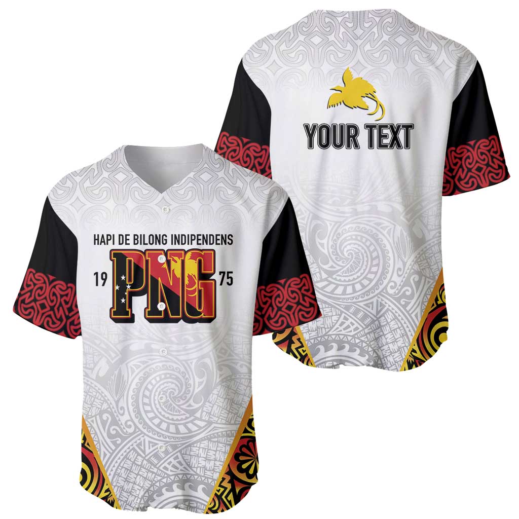Personalized Papua New Guinea Baseball Jersey Hapi De bilong Indipendens PNG LT7 - Polynesian Pride