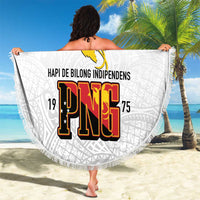 Personalized Papua New Guinea Beach Blanket Hapi De bilong Indipendens PNG LT7 - Polynesian Pride