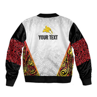 Personalized Papua New Guinea Bomber Jacket Hapi De bilong Indipendens PNG LT7 - Polynesian Pride
