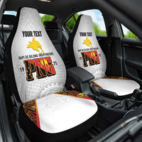 Personalized Papua New Guinea Car Seat Cover Hapi De bilong Indipendens PNG LT7 One Size White - Polynesian Pride