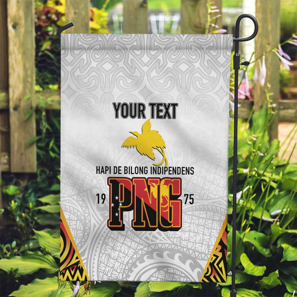 Personalized Papua New Guinea Garden Flag Hapi De bilong Indipendens PNG LT7 Garden Flag White - Polynesian Pride