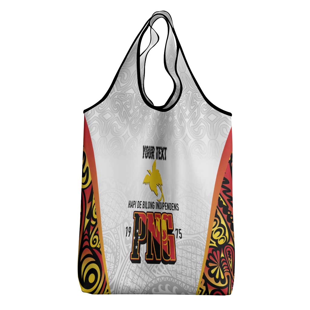 Personalized Papua New Guinea Grocery Bag Hapi De bilong Indipendens PNG LT7 - Polynesian Pride