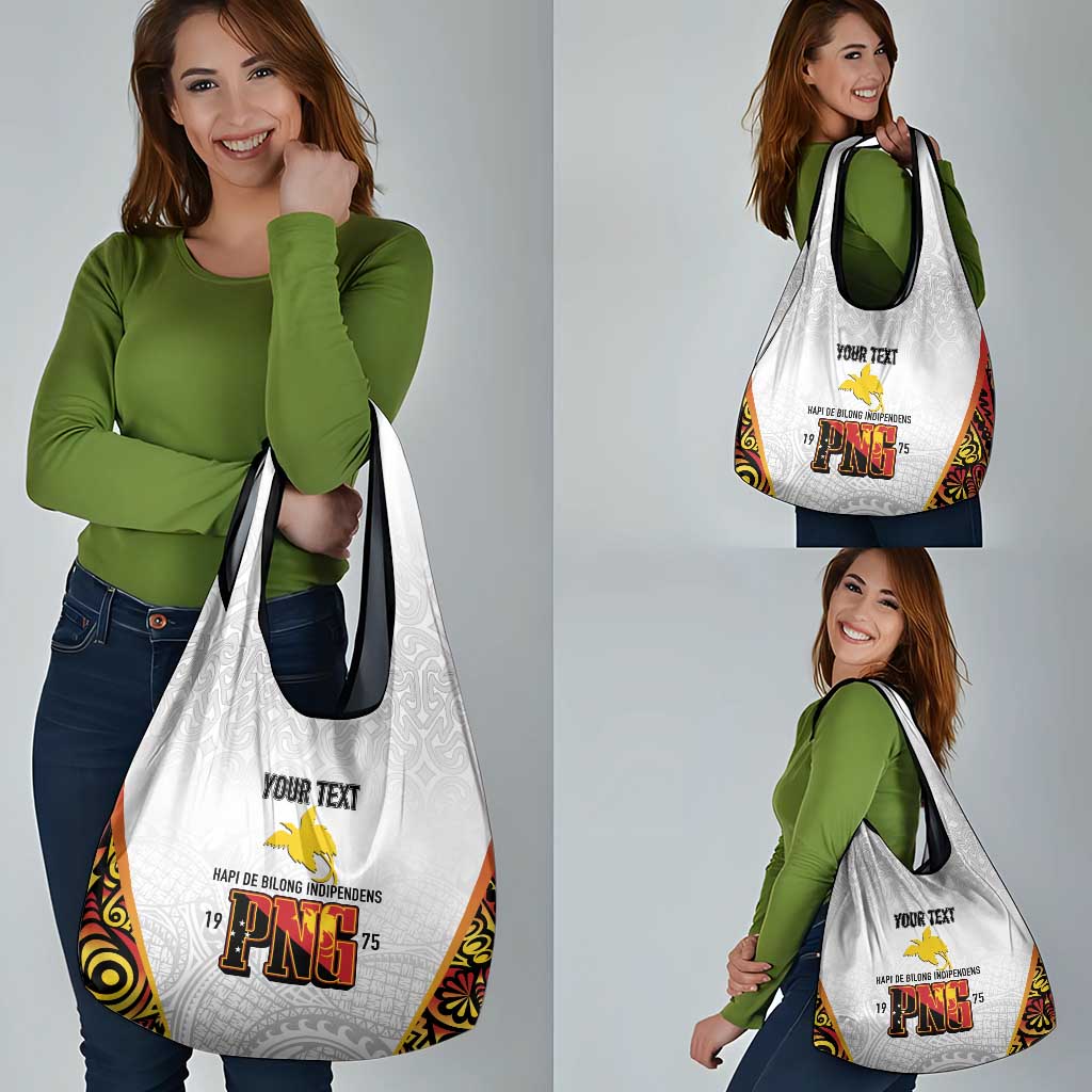 Personalized Papua New Guinea Grocery Bag Hapi De bilong Indipendens PNG LT7 - Polynesian Pride