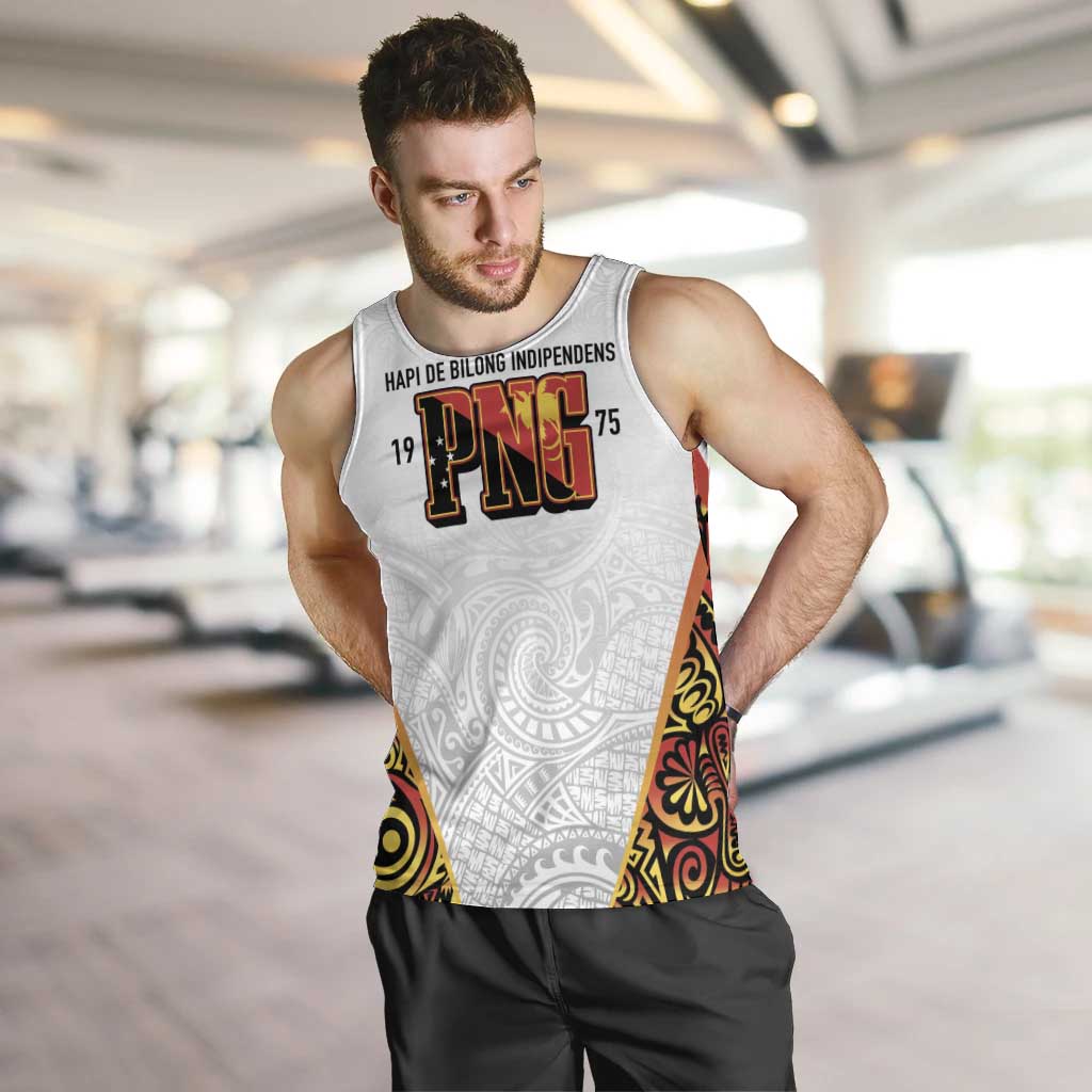 Personalized Papua New Guinea Men Tank Top Hapi De bilong Indipendens PNG