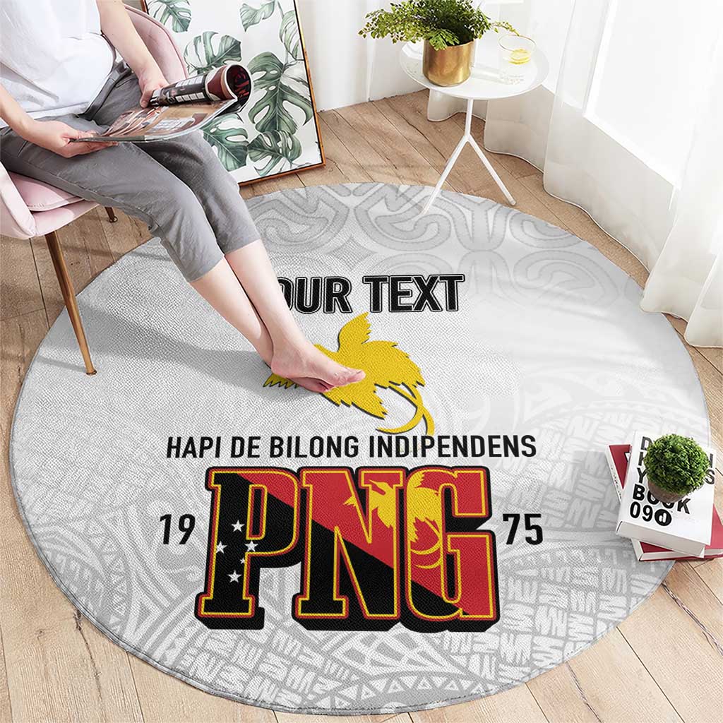 Personalized Papua New Guinea Round Carpet Hapi De bilong Indipendens PNG LT7 - Polynesian Pride
