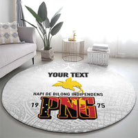 Personalized Papua New Guinea Round Carpet Hapi De bilong Indipendens PNG LT7 - Polynesian Pride