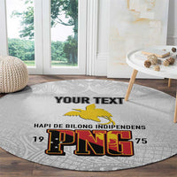 Personalized Papua New Guinea Round Carpet Hapi De bilong Indipendens PNG LT7 - Polynesian Pride