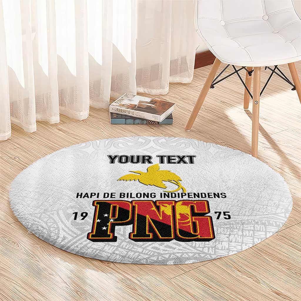 Personalized Papua New Guinea Round Carpet Hapi De bilong Indipendens PNG LT7 - Polynesian Pride